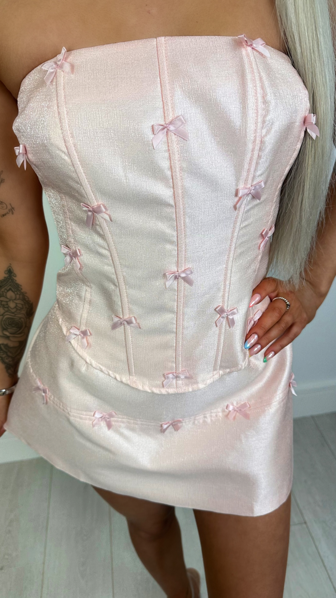 Mimi - Bow Corset Skort Co-Ord