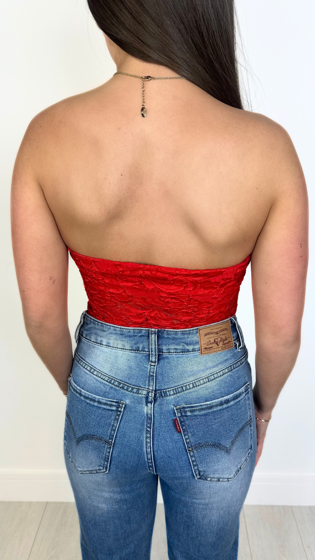 Stila - Red Lace Bandeau Crop