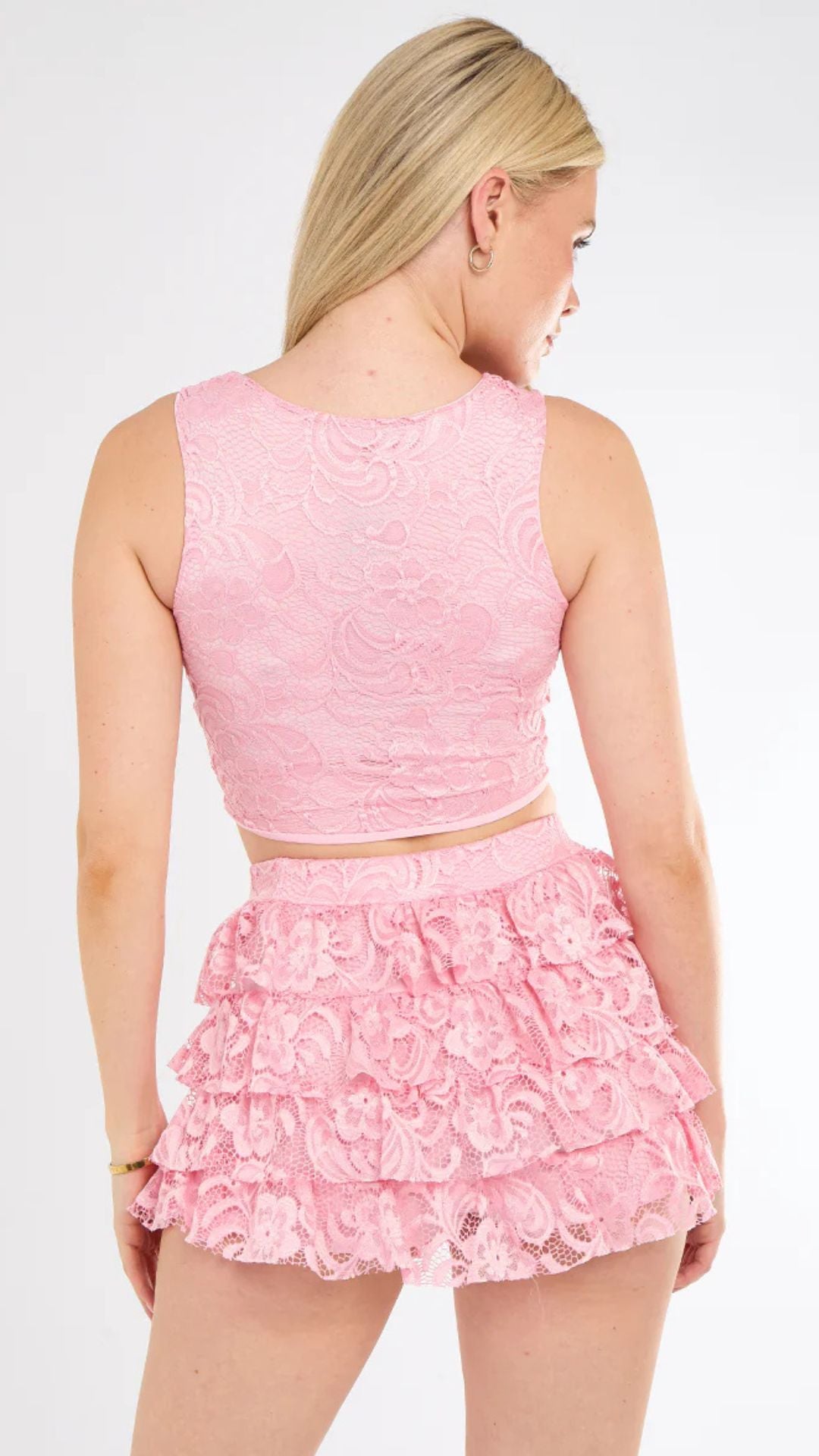 Soph - Pink Lace Sleeveless Crop