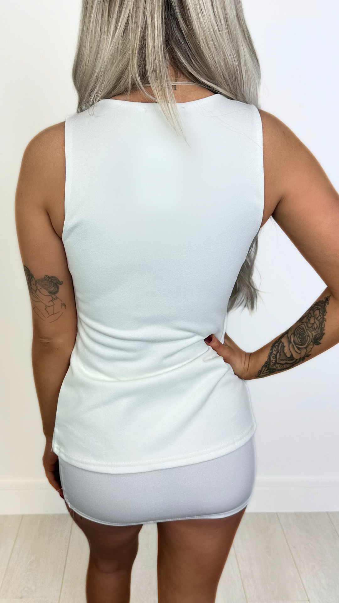 Naomi - Button Front Co-Ord White