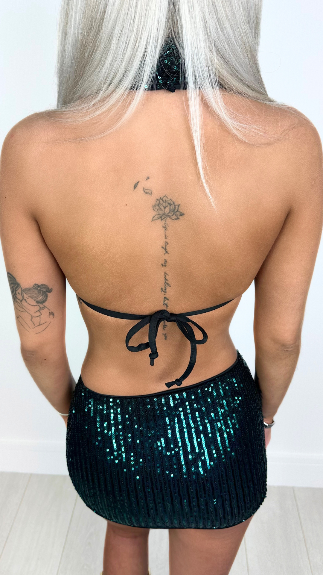 Melia - Black/Emerald Sequin Starfish Co-ord
