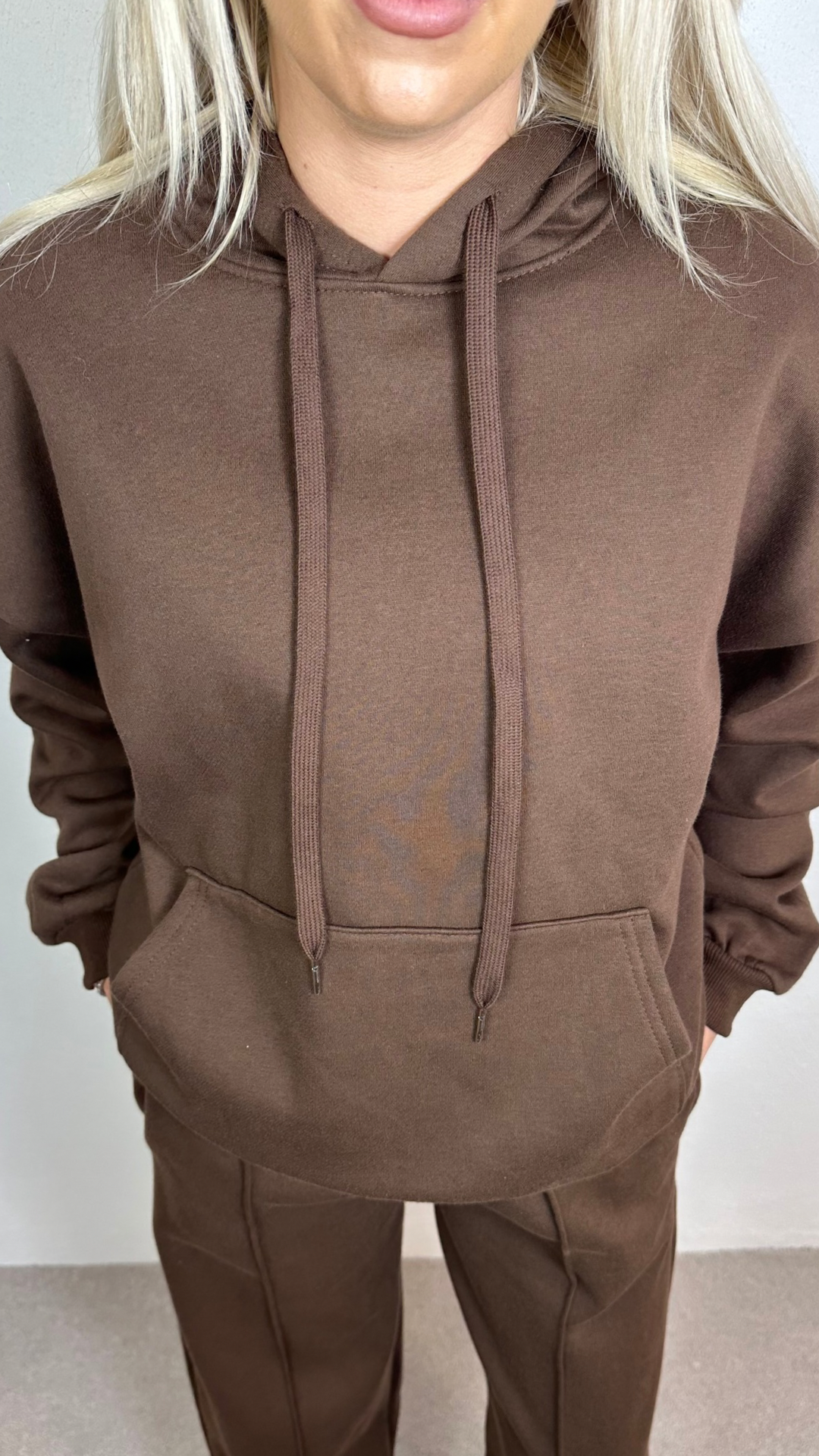 Teddy - Chocolate Drawstring Hoodie