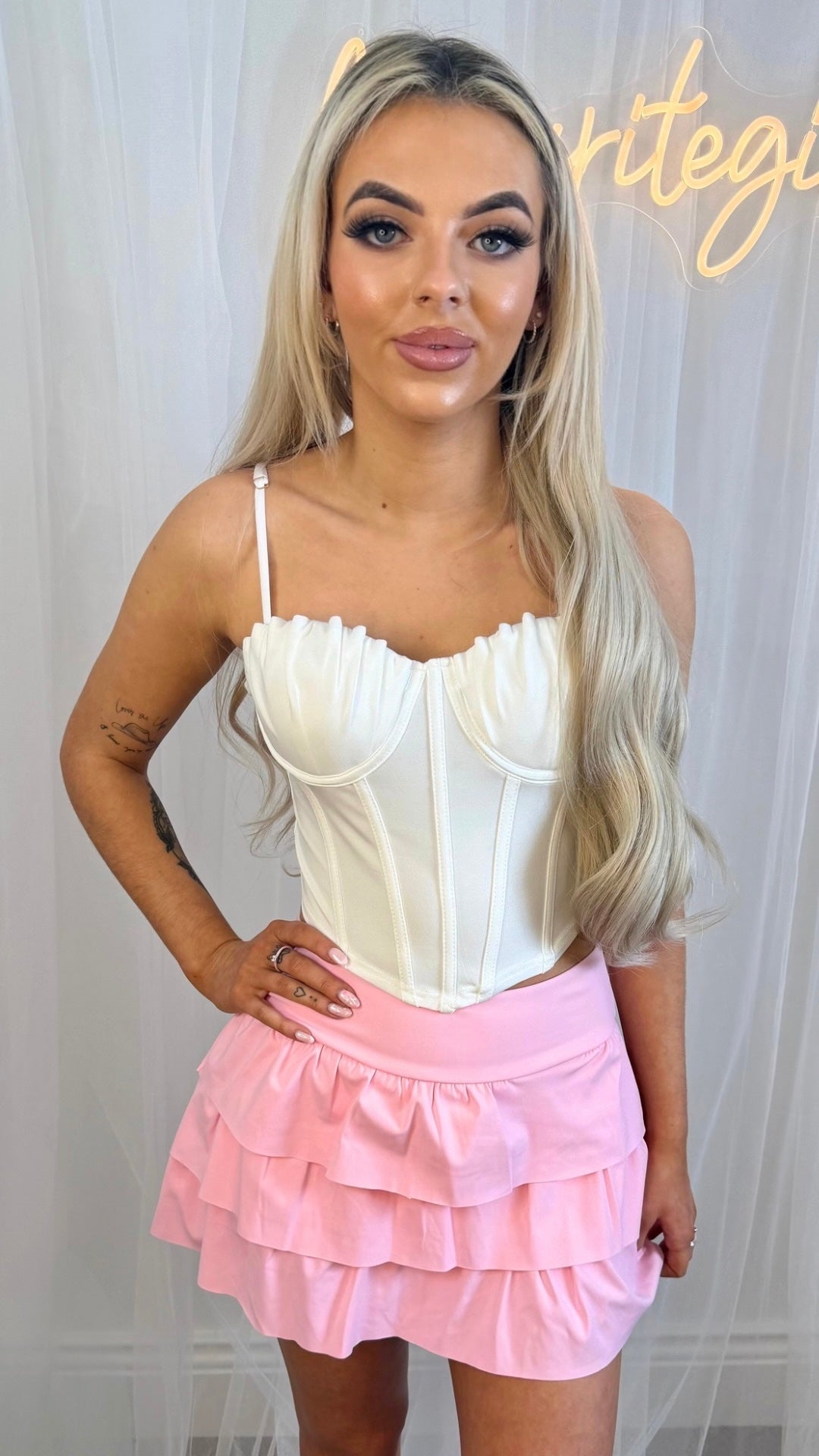 Freya - Corset Style Bustier White