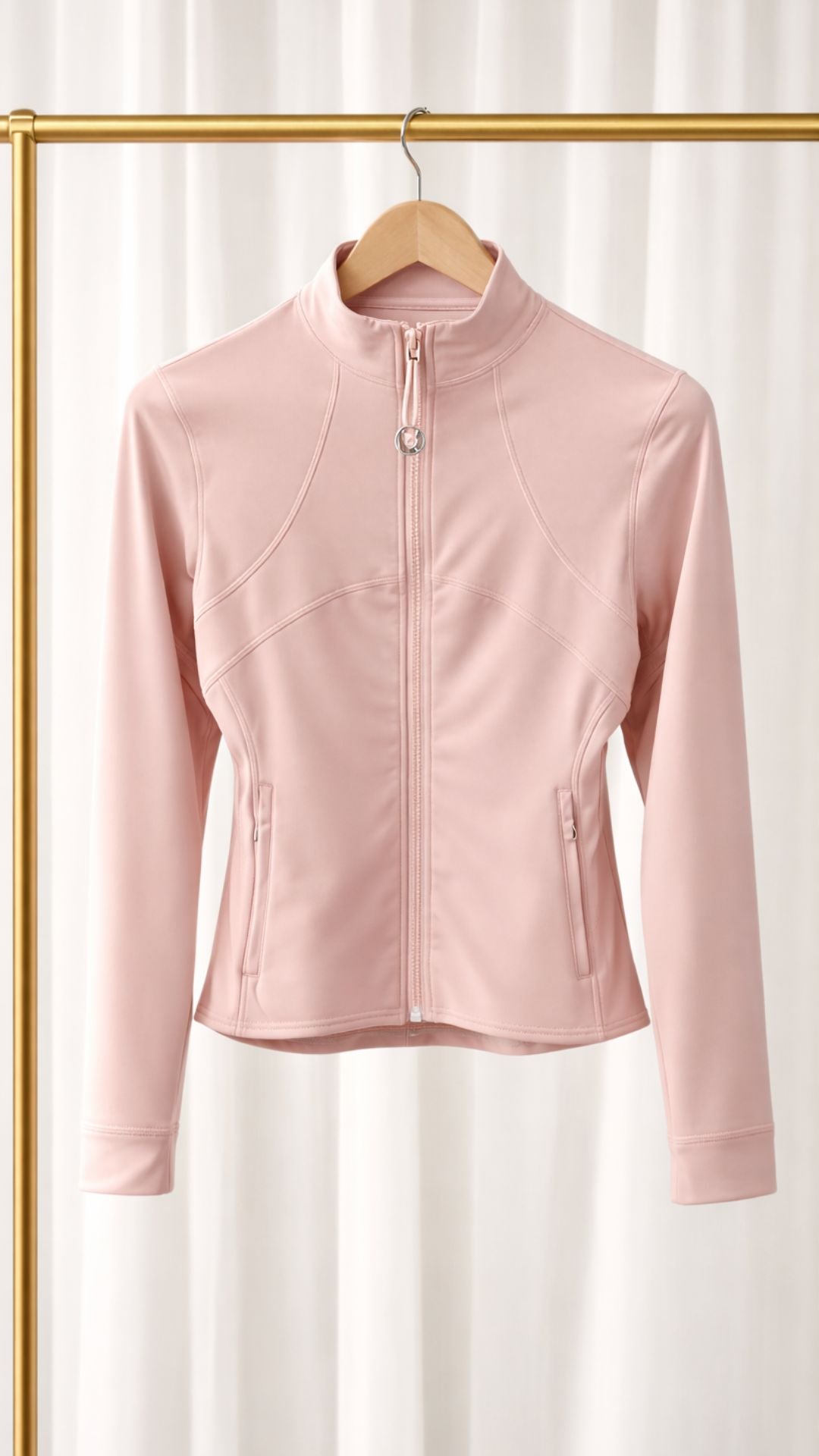 Lulu - Baby Pink Zip Define Jacket