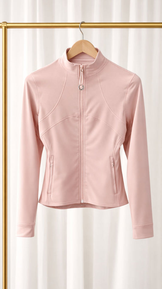 Lulu - Baby Pink Zip Define Jacket