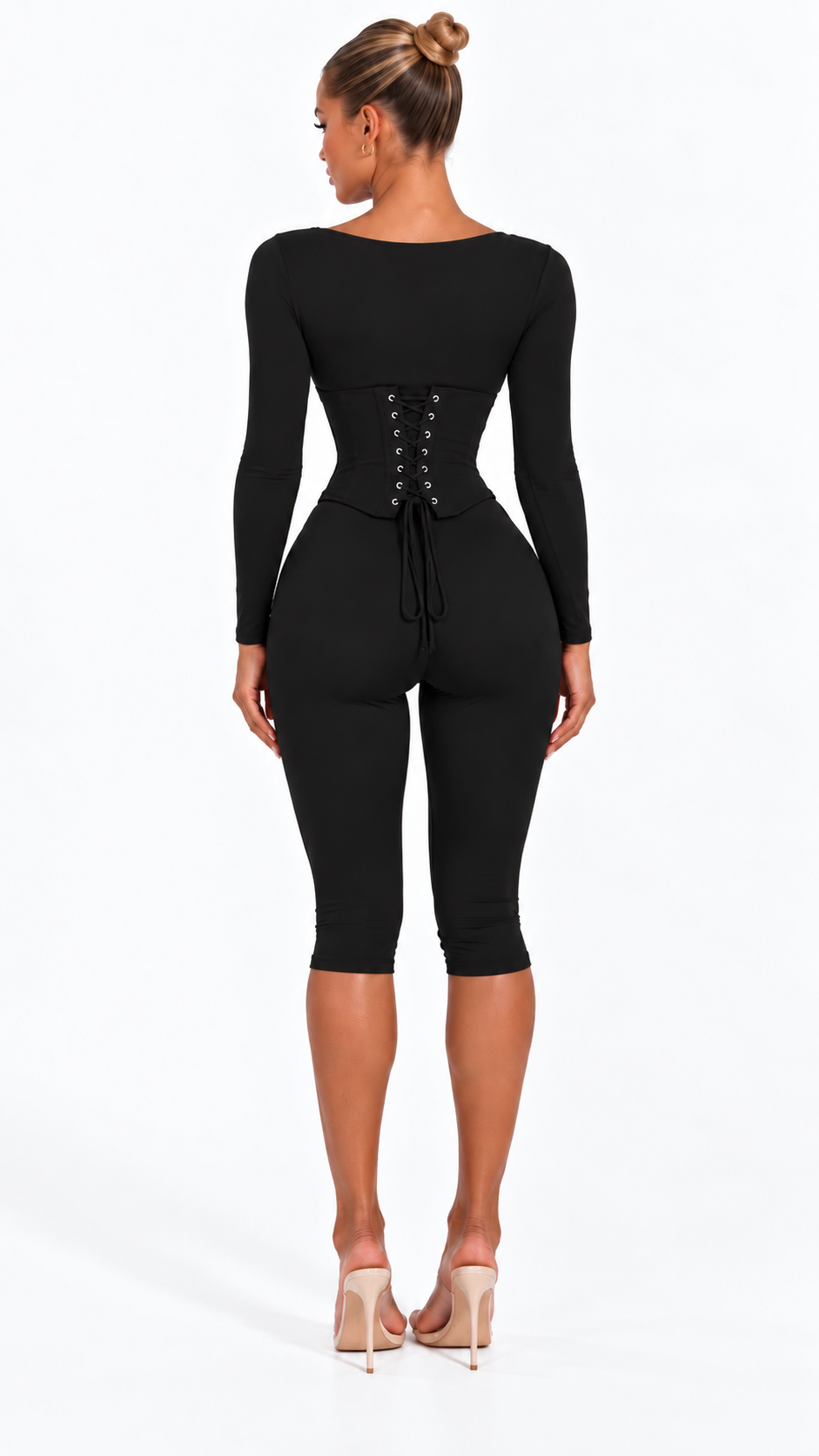 Soraiya - Black Three Piece Capri Co-Ord