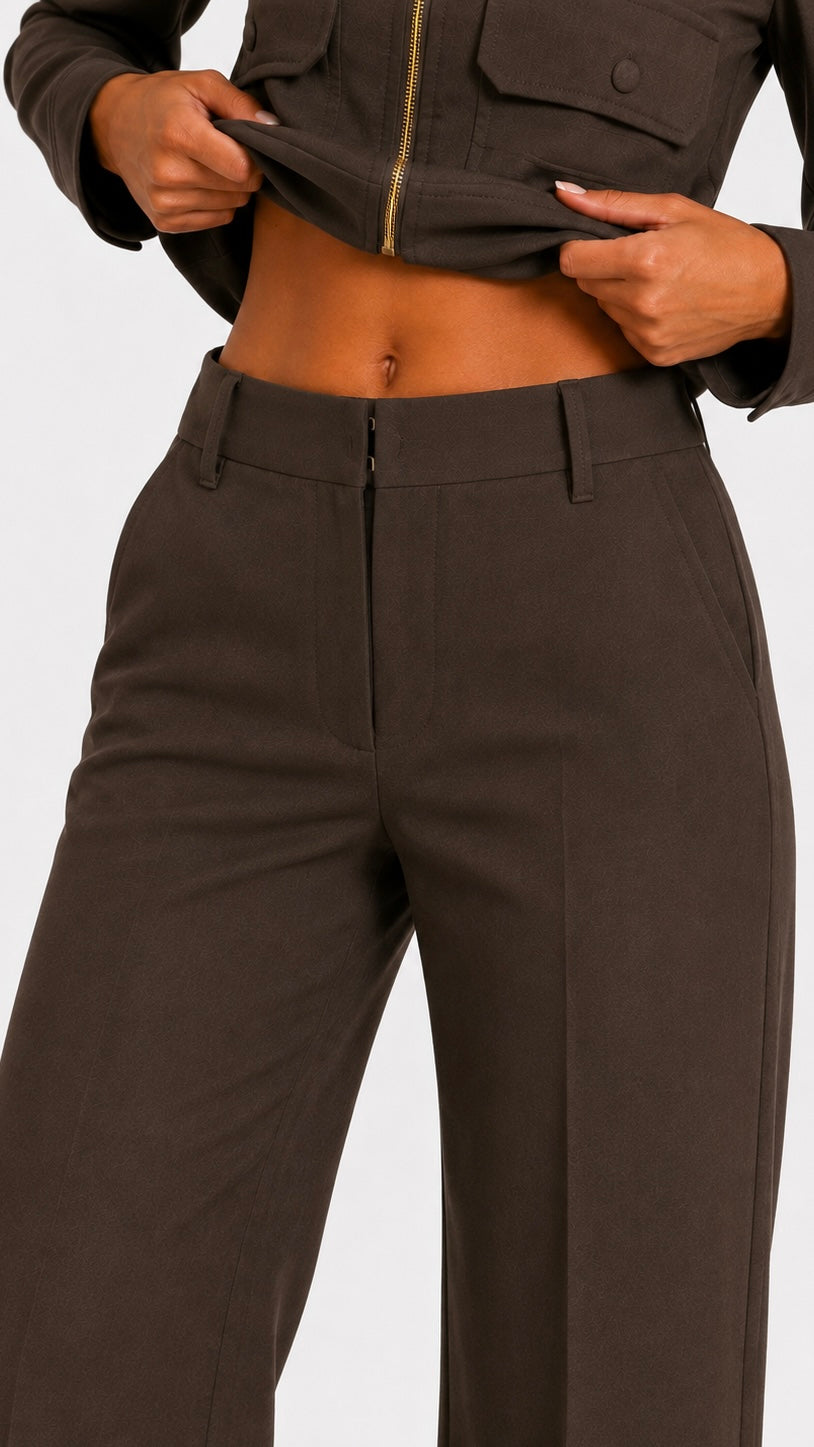 Tilda - Brown Tailored Trousers