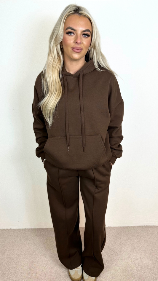 Bianca - Chocolate Wide Leg Joggers