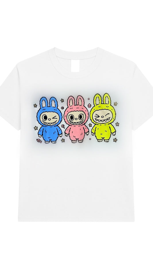 Sash - Labubu Inspired Oversized Tee White