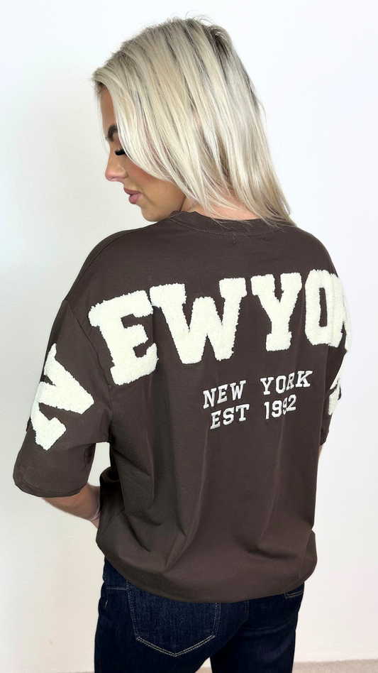 Lauryn - Chocolate/Cream NY Tee