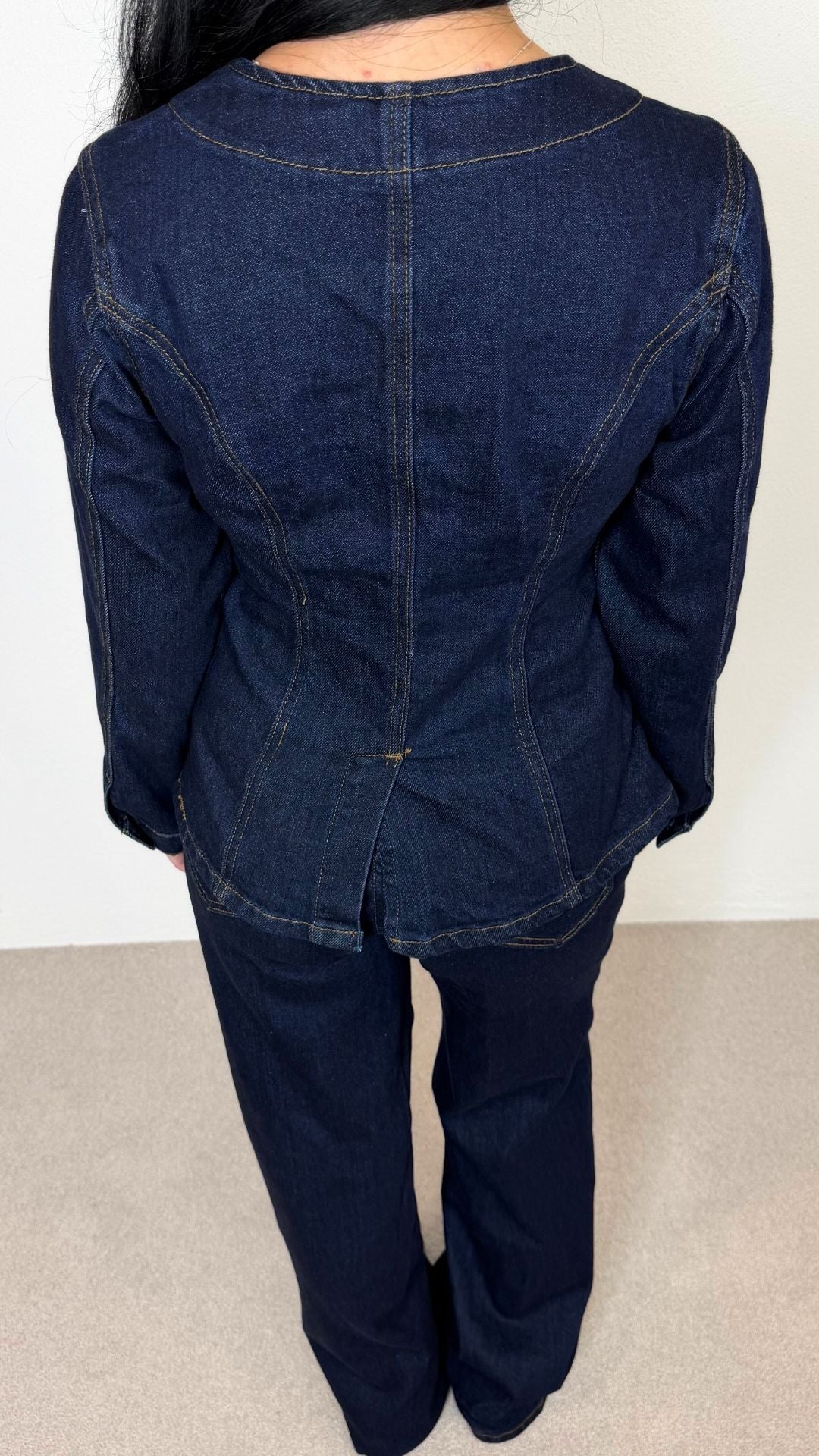 Kadie - Indigo Gold Button Front Denim Co-Ord