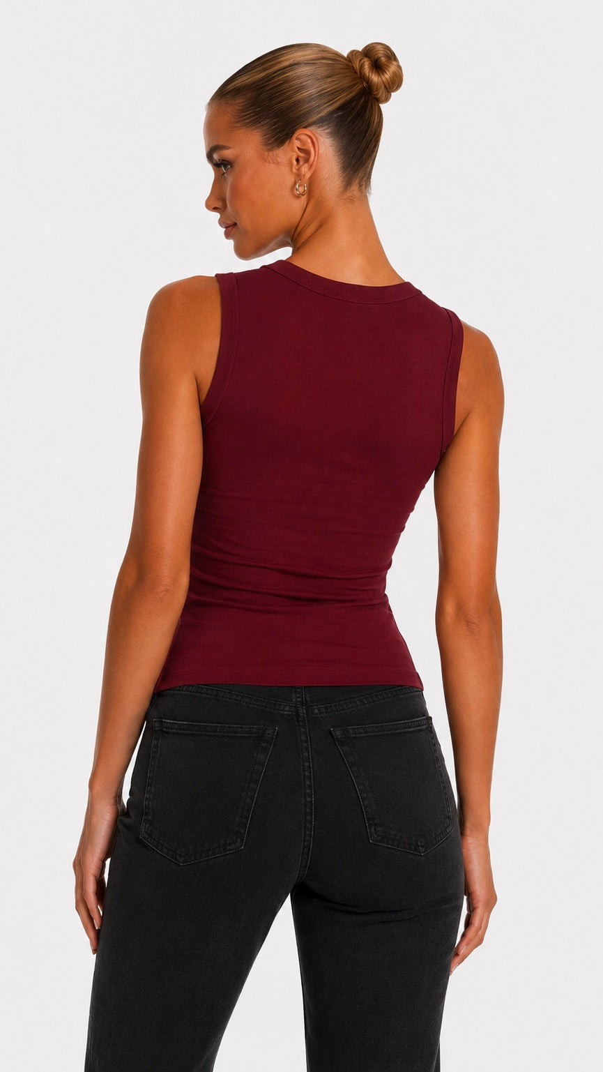 Alice - Wine Stud Vest