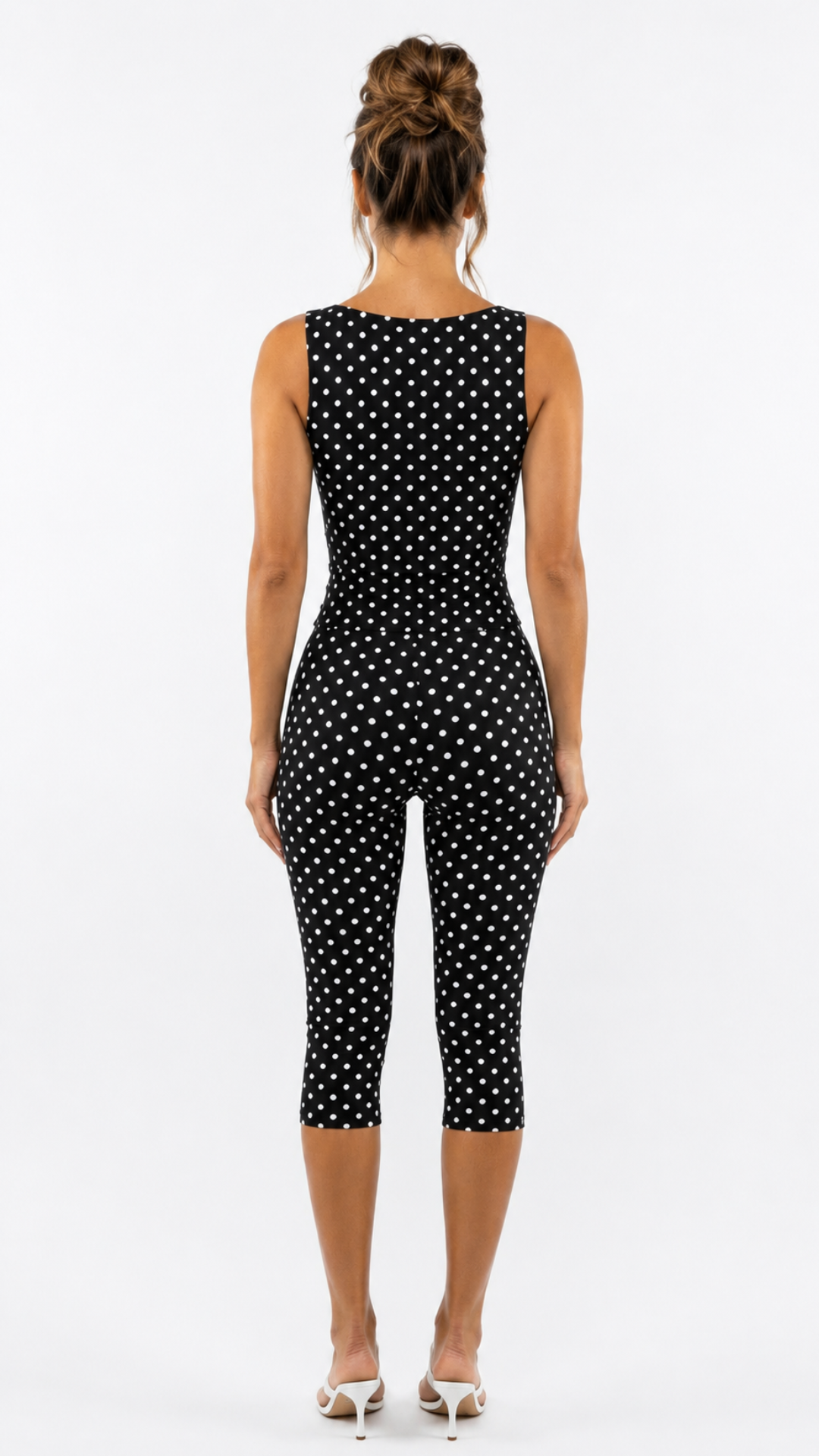 Ari - Polka Dot Capri Co-Ord Black